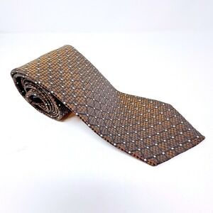 Robert Talbott Best of Class Copper Geometric Tie Finest Silk Made in USA